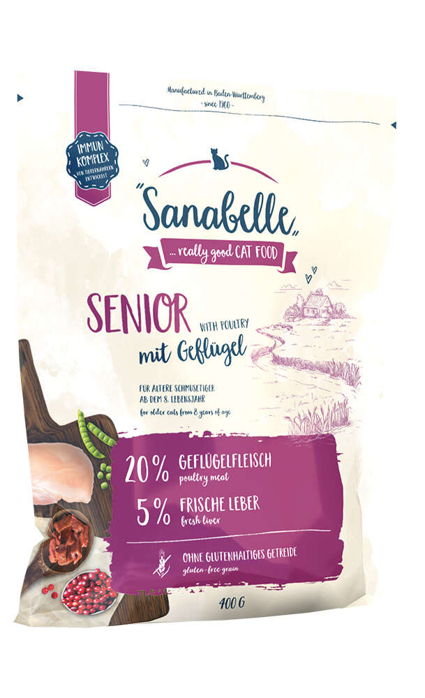 Sanabelle Katzen-Trockenfutter Senior mit Geflügel Sanabelle Katzen-Trockenfutter Senior mit Geflügel